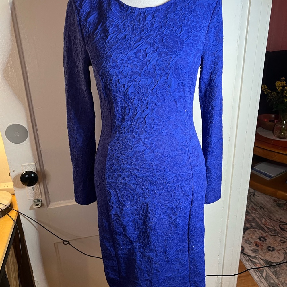 H&M Cobalt Blue Lace Long Sleeve Dress